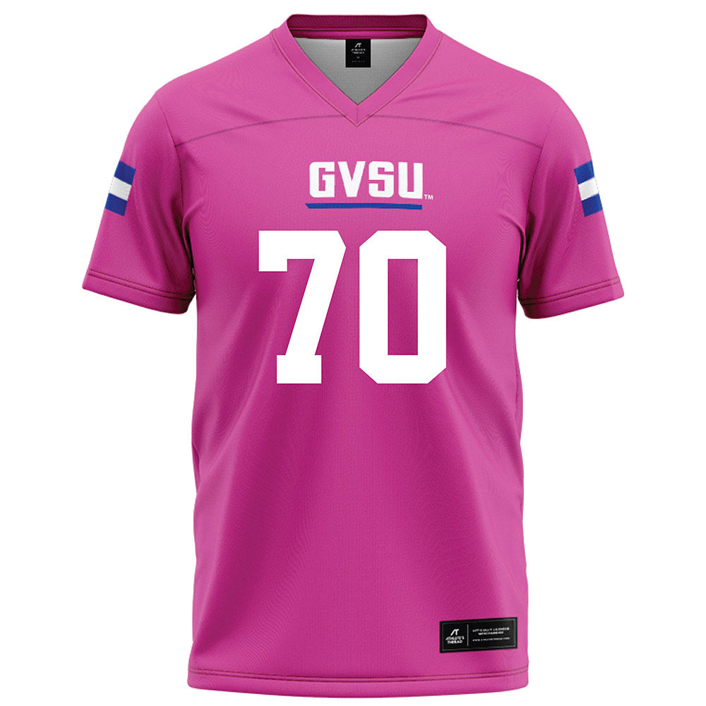 Grand Valley - NCAA Football : Garrett Carroll - Pink Football Jersey-0