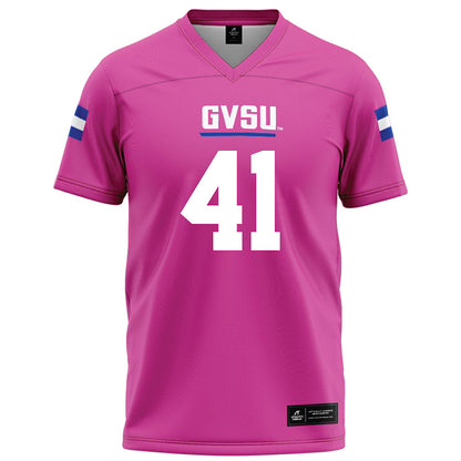 Grand Valley - NCAA Football : Abe Swanson - Pink Football Jersey-0
