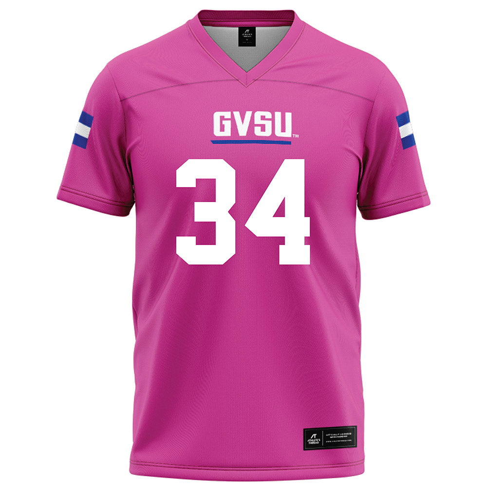 Grand Valley - NCAA Football : Cole Patritto - Pink Football Jersey-0