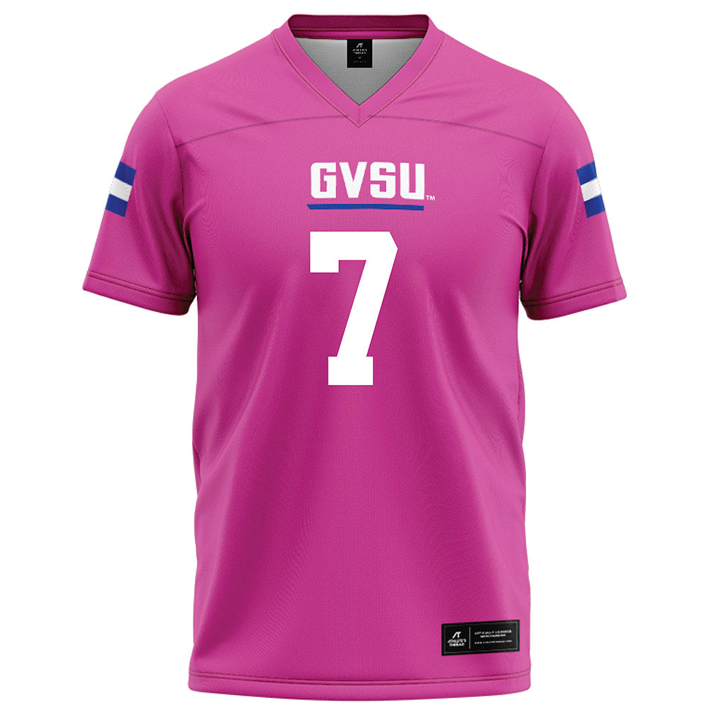 Grand Valley - NCAA Football : Derek Rood - Pink Football Jersey-0