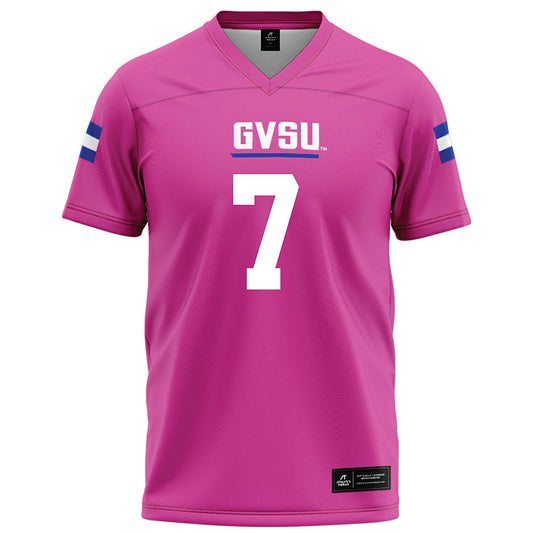 Grand Valley - NCAA Football : Derek Rood - Pink Football Jersey-0
