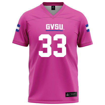 Grand Valley - NCAA Football : David Holloman - Pink Football Jersey-0