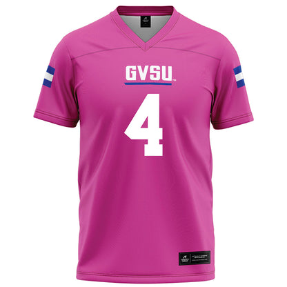 Grand Valley - NCAA Football : Darrell Johnson - Pink Football Jersey-0