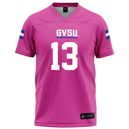 Grand Valley - NCAA Football : Cade Peterson - Pink Football Jersey-0