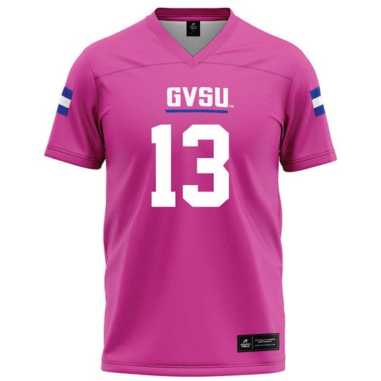 Grand Valley - NCAA Football : Cade Peterson - Pink Football Jersey-0