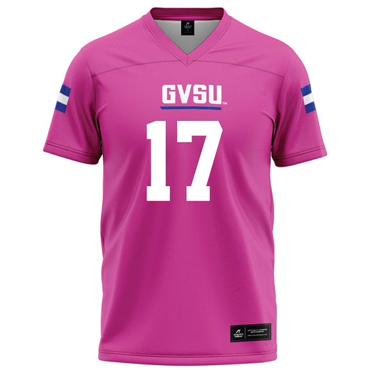 Grand Valley - NCAA Football : Kenyon Owens - Pink Football Jersey-0