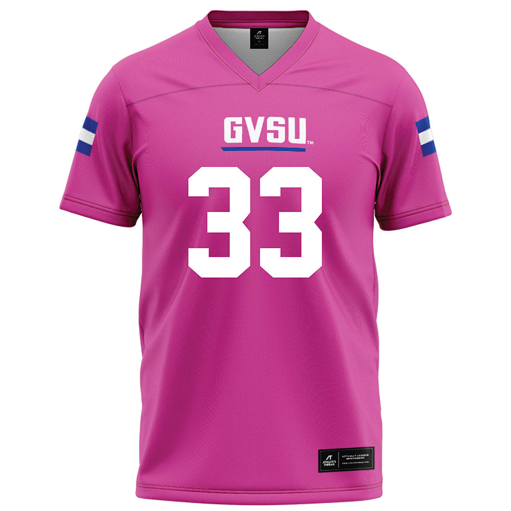 Grand Valley - NCAA Football : David Holloman - Pink Football Jersey