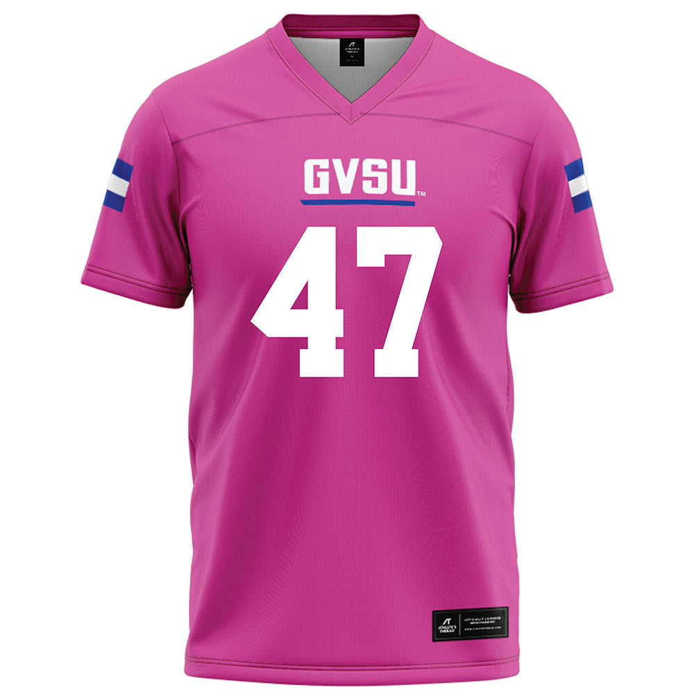 Grand Valley - NCAA Football : Jimmy Downs - Pink Football Jersey-0