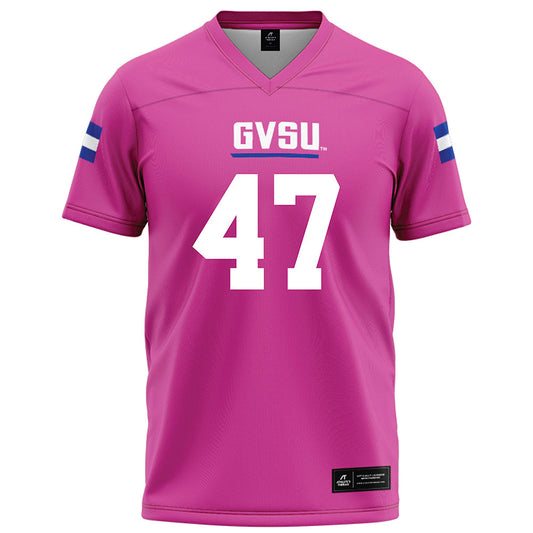 Grand Valley - NCAA Football : Jimmy Downs - Pink Football Jersey-0