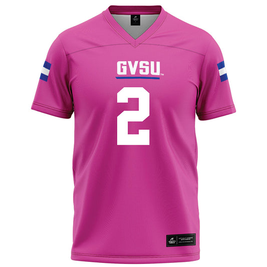 Grand Valley - NCAA Football : Terez Reid - Pink Football Jersey-0