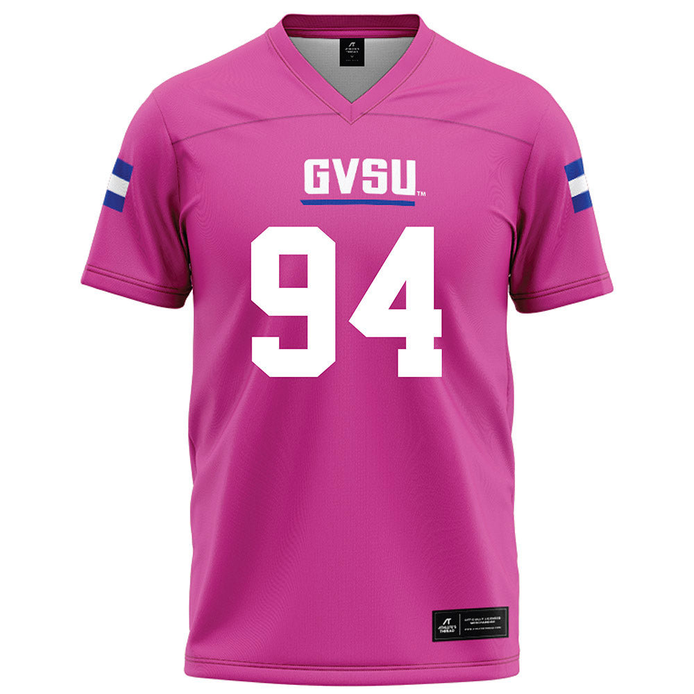 Grand Valley - NCAA Football : Elias Valdez - Pink Football Jersey-0