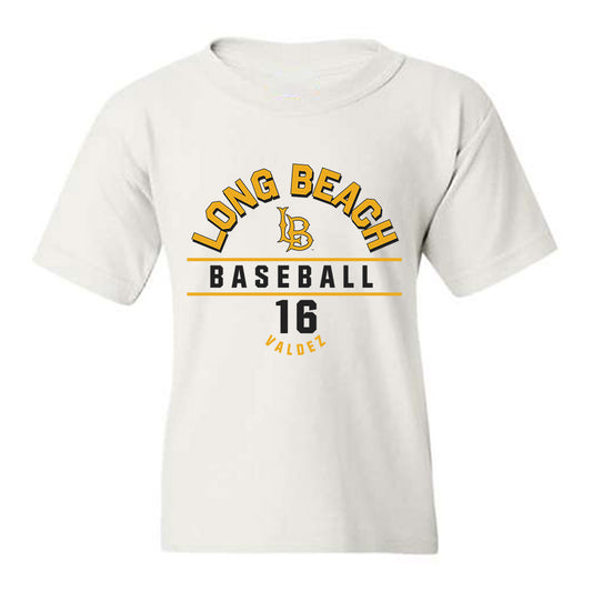 LBSU - NCAA Baseball : Damon Valdez - Classic Fashion Shersey Youth T-Shirt-0
