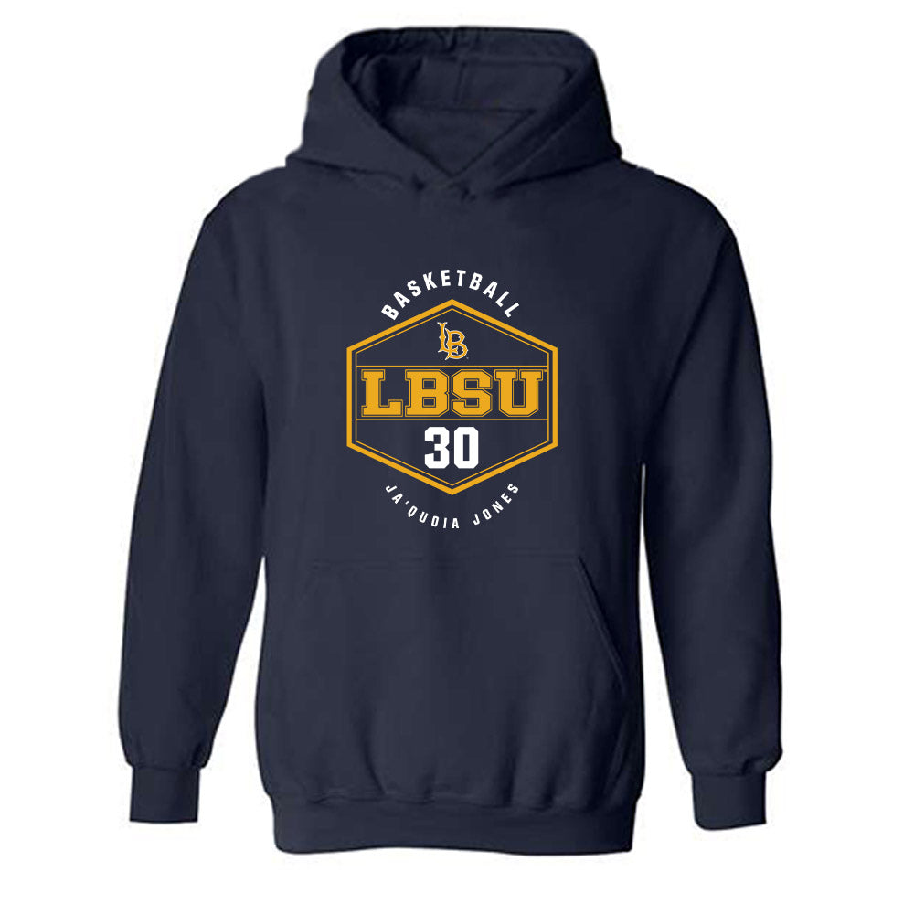 LBSU - NCAA Men's Basketball : Ja'Quoia Jones - Classic Fashion Shersey Hooded Sweatshirt