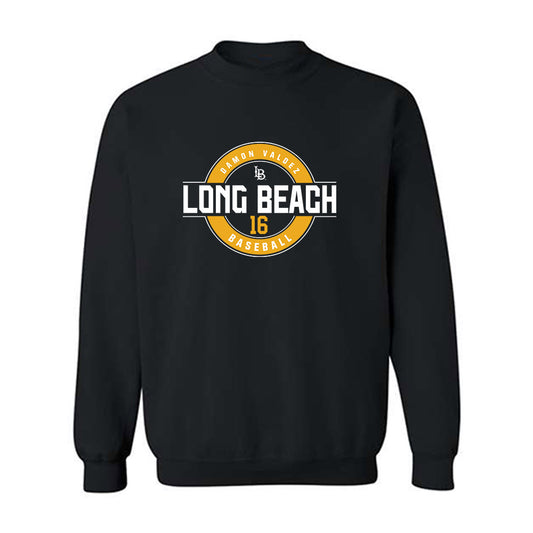 LBSU - NCAA Baseball : Damon Valdez - Classic Fashion Shersey Crewneck Sweatshirt-0