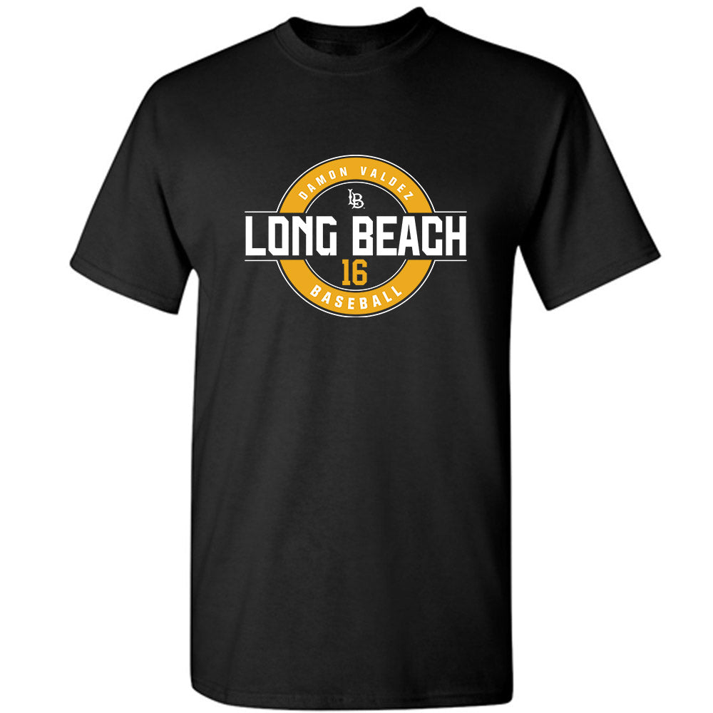 LBSU - NCAA Baseball : Damon Valdez - Classic Fashion Shersey T-Shirt-0