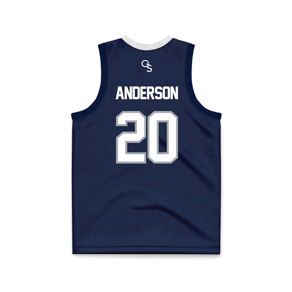 Georgia Southern - NCAA Women's Basketball : Lia Anderson - Blue Basketball Jersey-1