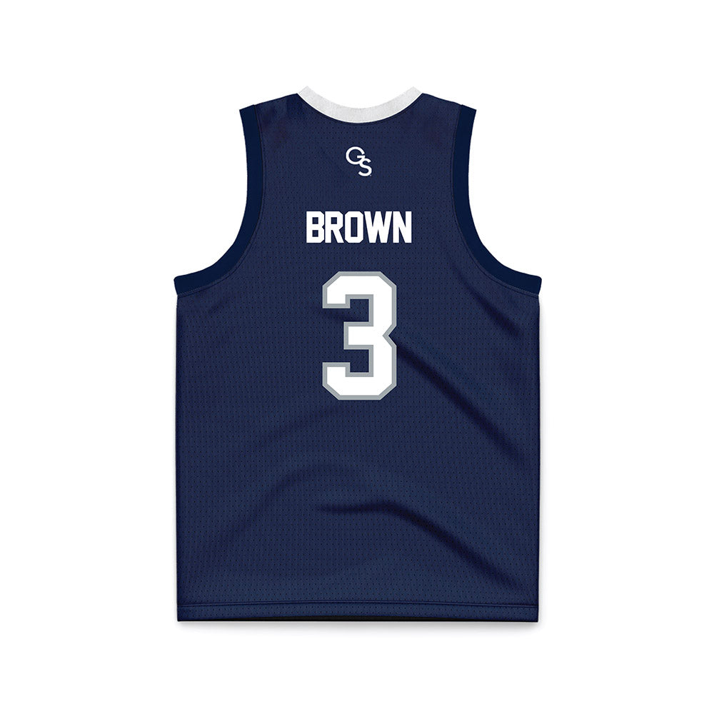 Georgia Southern - NCAA Women's Basketball : Nevaeh Brown - Blue Basketball Jersey-1