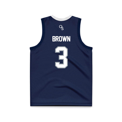 Georgia Southern - NCAA Women's Basketball : Nevaeh Brown - Blue Basketball Jersey-1