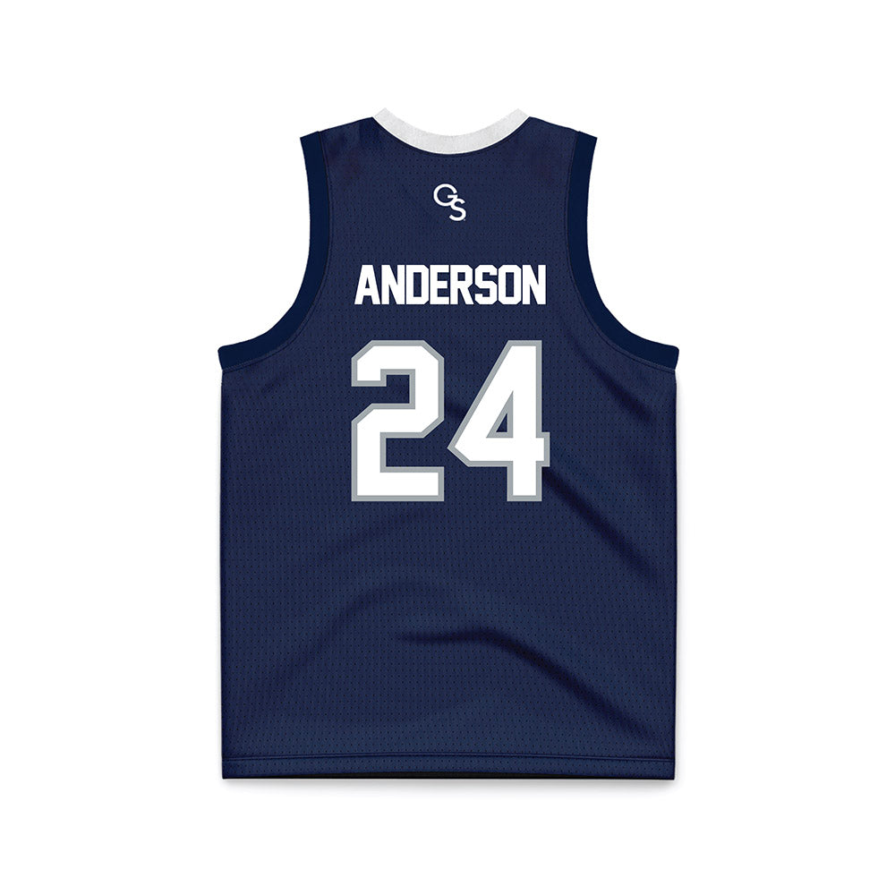 Georgia Southern - NCAA Women's Basketball : Kishyah Anderson - Blue Basketball Jersey-1
