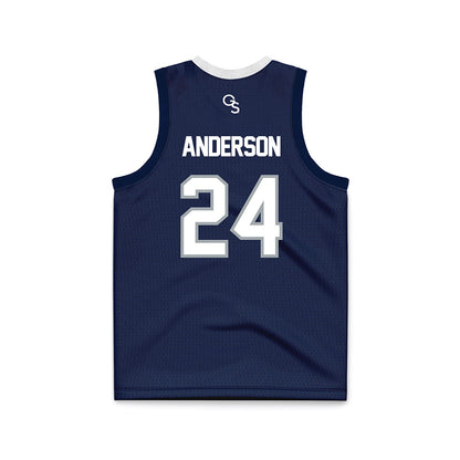Georgia Southern - NCAA Women's Basketball : Kishyah Anderson - Blue Basketball Jersey-1