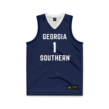 Georgia Southern - NCAA Women's Basketball : Tamiria Jones - Blue Basketball Jersey-0