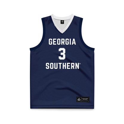Georgia Southern - NCAA Women's Basketball : Nevaeh Brown - Blue Basketball Jersey-0