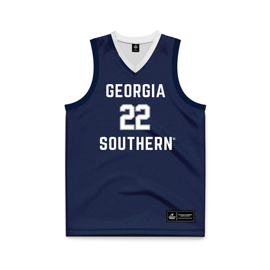 Georgia Southern - NCAA Women's Basketball : Destini Ward - Blue Basketball Jersey-0
