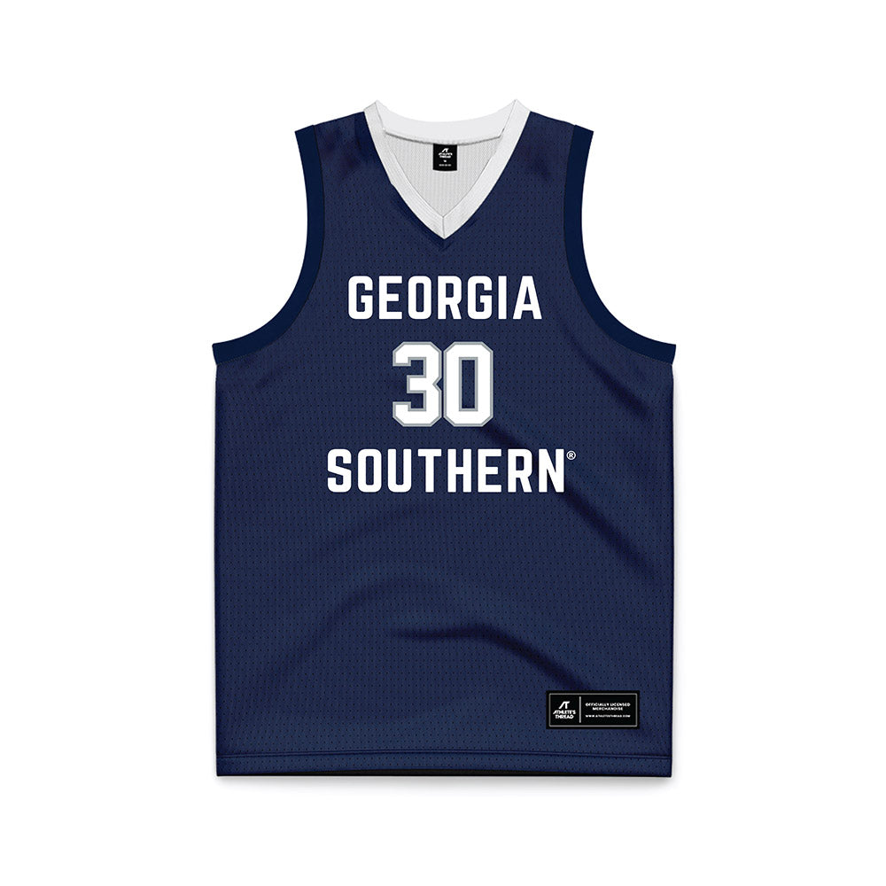 Georgia Southern - NCAA Women's Basketball : McKenna Eddings - Blue Basketball Jersey-0
