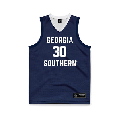 Georgia Southern - NCAA Women's Basketball : McKenna Eddings - Blue Basketball Jersey-0