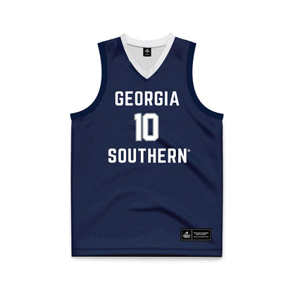 Georgia Southern - NCAA Women's Basketball : Jamiria Jones - Blue Basketball Jersey-0