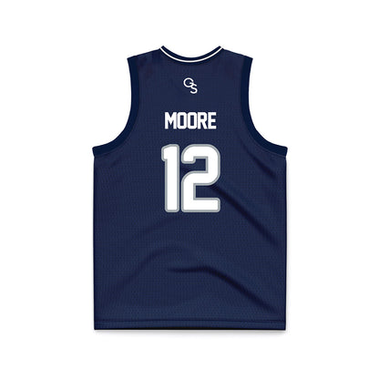 Georgia Southern - NCAA Men's Basketball : Tyren Moore - Navy Basketball Jersey-1