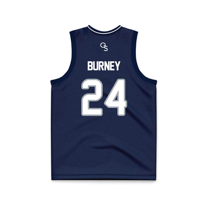Georgia Southern - NCAA Men's Basketball : Andres Burney - Navy Basketball Jersey-1