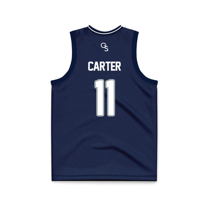 Georgia Southern - NCAA Men's Basketball : Shainen Carter - Navy Basketball Jersey-1