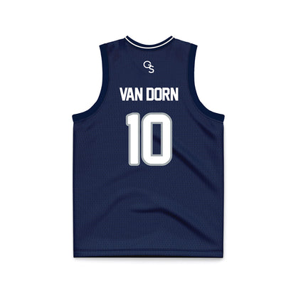 Georgia Southern - NCAA Men's Basketball : Sean Van Dorn - Navy Basketball Jersey-1