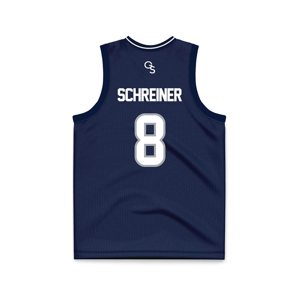 Georgia Southern - NCAA Men's Basketball : Cullen Schreiner - Navy Basketball Jersey-1
