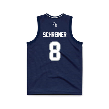 Georgia Southern - NCAA Men's Basketball : Cullen Schreiner - Navy Basketball Jersey-1