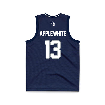 Georgia Southern - NCAA Men's Basketball : Alden Applewhite - Navy Basketball Jersey-1