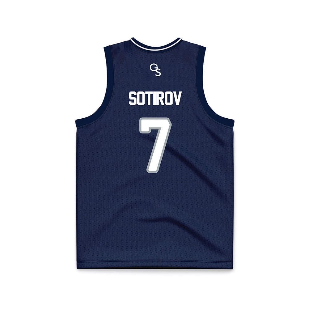 Georgia Southern - NCAA Men's Basketball : Tsvet Sotirov - Navy Basketball Jersey-1