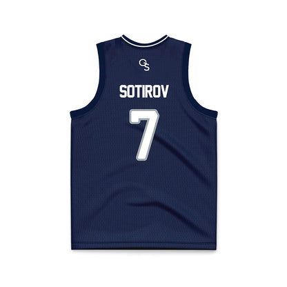 Georgia Southern - NCAA Men's Basketball : Tsvet Sotirov - Navy Basketball Jersey-1