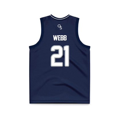 Georgia Southern - NCAA Men's Basketball : Tavarus Webb - Navy Basketball Jersey-1