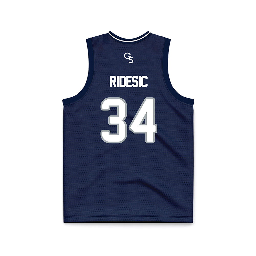 Georgia Southern - NCAA Men's Basketball : Pavle Ridesic - Navy Basketball Jersey-1