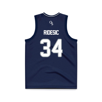Georgia Southern - NCAA Men's Basketball : Pavle Ridesic - Navy Basketball Jersey-1