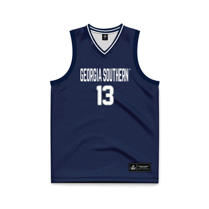Georgia Southern - NCAA Men's Basketball : Alden Applewhite - Navy Basketball Jersey-0