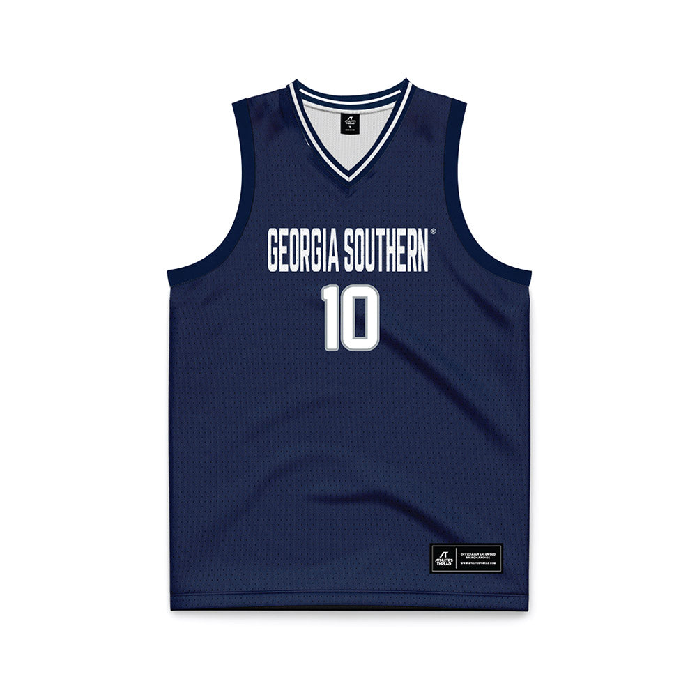 Georgia Southern - NCAA Men's Basketball : Sean Van Dorn - Navy Basketball Jersey-0