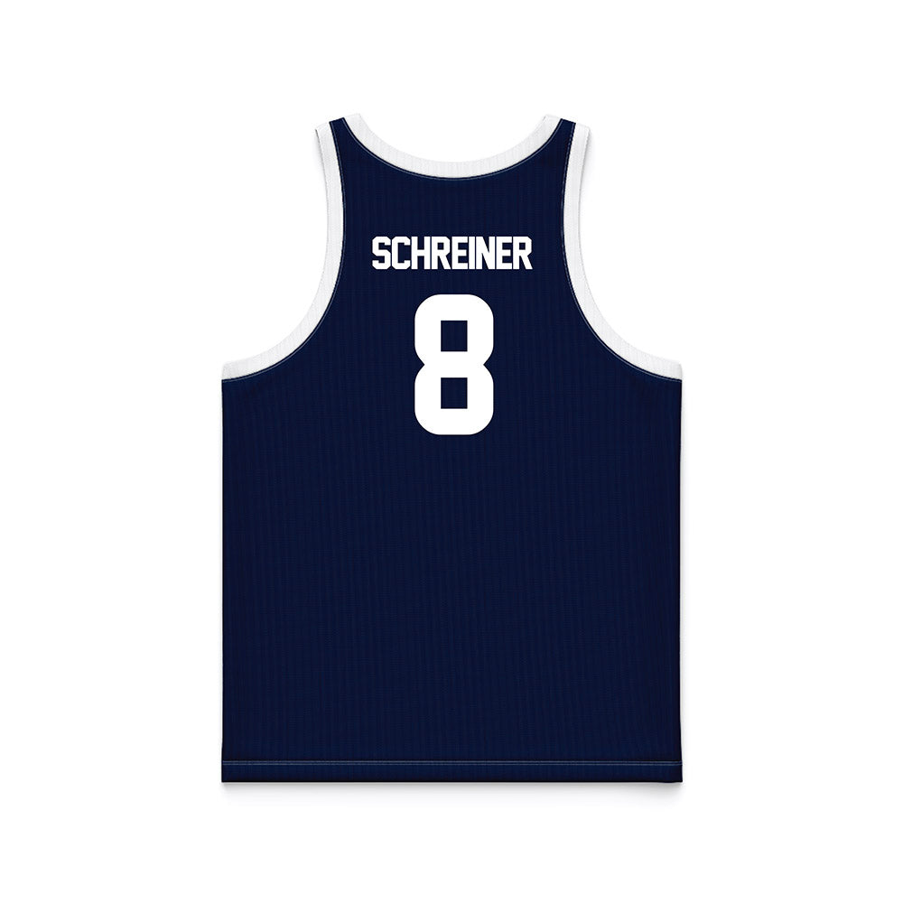 Georgia Southern - NCAA Men's Basketball : Cullen Schreiner - Blue Basketball Jersey-1