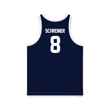 Georgia Southern - NCAA Men's Basketball : Cullen Schreiner - Blue Basketball Jersey-1