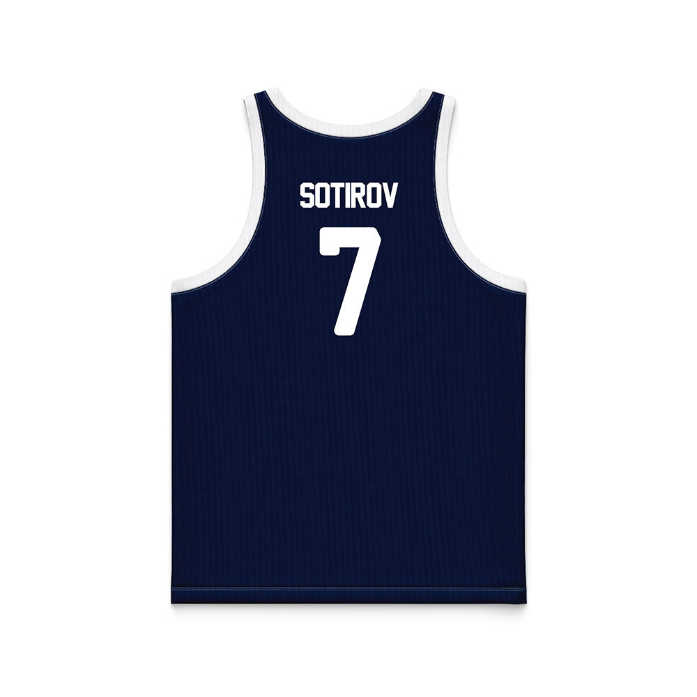 Georgia Southern - NCAA Men's Basketball : Tsvet Sotirov - Blue Basketball Jersey-1