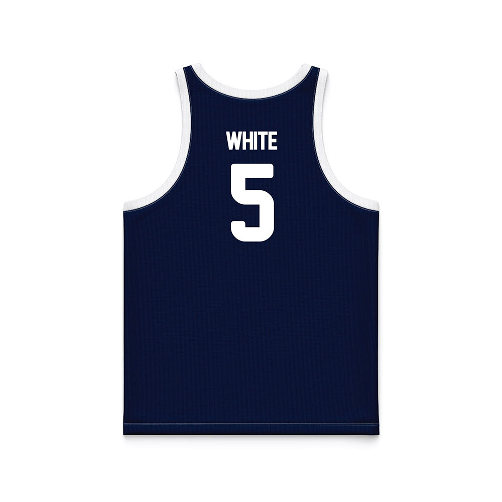 Georgia Southern - NCAA Men's Basketball : Nakavieon White - Blue Basketball Jersey-1