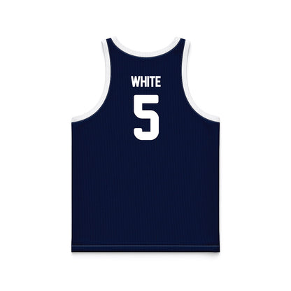 Georgia Southern - NCAA Men's Basketball : Nakavieon White - Blue Basketball Jersey-1