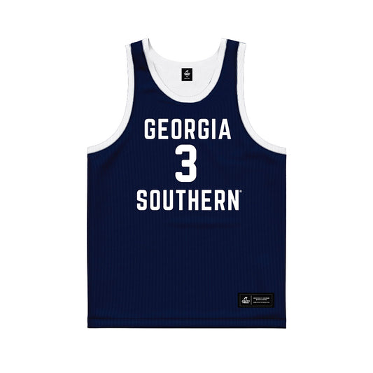 Georgia Southern - NCAA Men's Basketball : Khayri Dunn - Blue Basketball Jersey-0